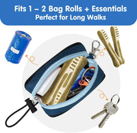 Dog Poop Bag Holder for Leash, Large-Capacity Canvas Pouch - Black - image 4