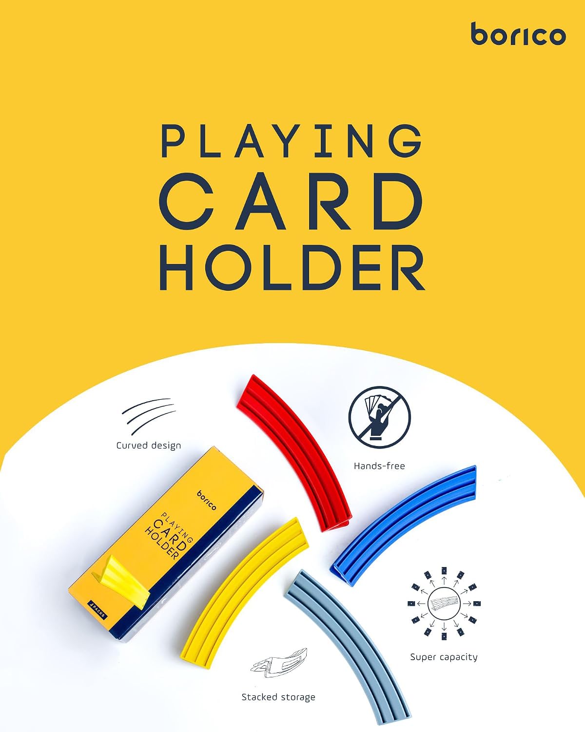 BORICO Card Holders for Playing Cards - Gray - image 3