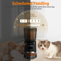 Automatic Cat Feeder, Cat Food Dispenser with Stainless Steel Bowl, Timed Portion Control 20 - image 3