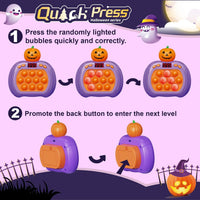 Pop Game, Light Up Fidget Toy for Kids & Adults - Halloween Pumpkin - image 3