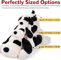 meowtastic Dog Weighted Stuffed Animals, Plush Pillow for Kids – Fun for Kids & Family - Black & White Dog / Medium / Dog - image 4