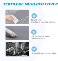 Heeyoo Elevated Dog Bed, Cooling Raised Pet Cot with Chew Proof Washable Breathable Mesh and Metal Frame, Portable Dog Cot Bed with No-Slip Feet for Outdoor or Indoor Use
