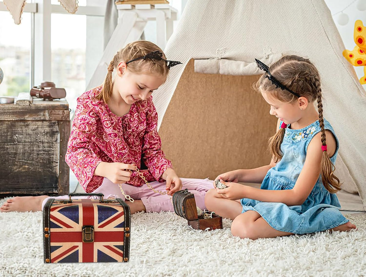 WaaHome Treasure Box 7.1'' British Flag Decorative Wooden Jewelry - UK Flag - image 3