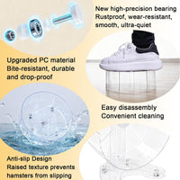 Hamster Wheel, 8.7" Super-Silent Exercise Wheels - Transparent / Large - image 4