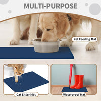 Non-Slip Waterproof Pet Feeding Mat - Medium, 20 x 12 Inch / Ocean Navy - image 4