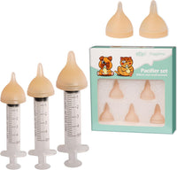 Kittens Feeder Bottle, Silicone Feeding Nipple and Syringes - Replacement Nipple (5 Nipple+3 Syringes)
