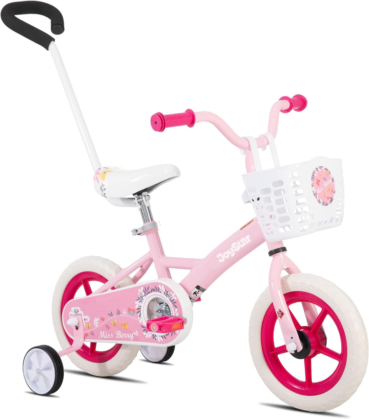 JOYSTAR 10" 12" 14" 16" Kids Bike for Boys and Girls Ages 1-7Y – Fun for Kids & Family - Pink / 12 Inch with Training Wheels