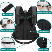 PetAmi Dog Front Carrier Backpack - Large (15.5x9x18) / Dark Gray - image 2
