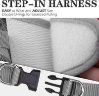 EXPAWLORER Plaid Small Dog Harness and Leash Set with AirTag Holder - Grey / XX-Small - image 3