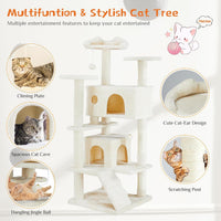 Sweetcrispy 54-inch Cat Tree Tower with Scratching Posts - Beige / 54*20*20IN - image 4