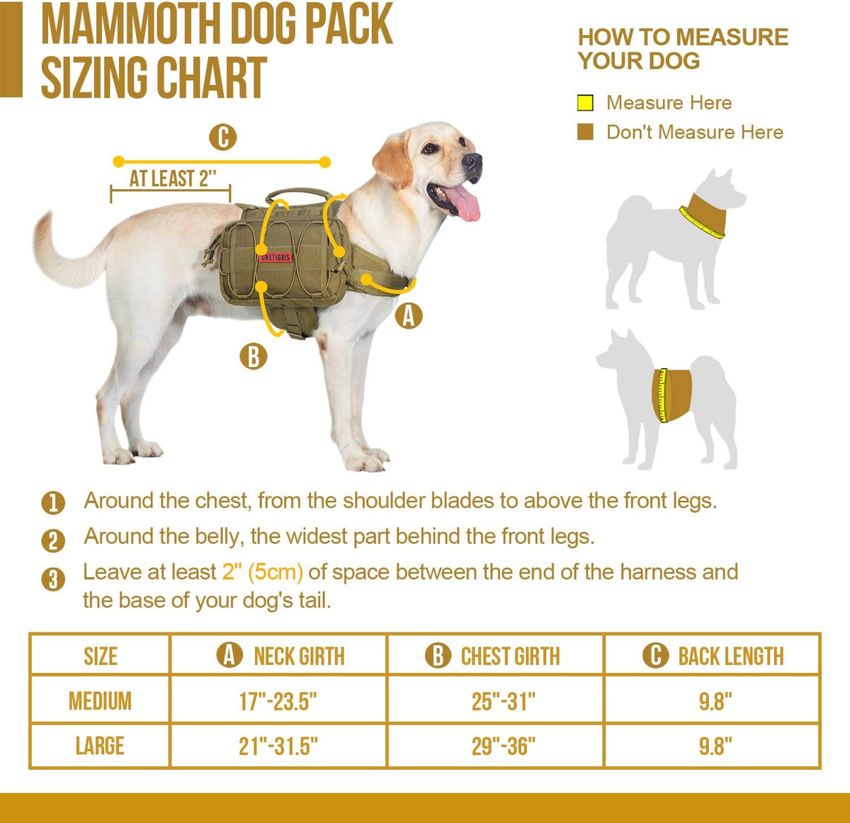 OneTigris Dog Backpack for Medium & Large Dogs - Brown / Large - image 4