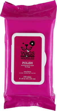 Wags & Wiggles Hypoallergenic Dog Wipes, Fragrance-Free - Very Berry - Multipurpose / 100 Count (Pack of 12) - image 2