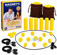 CHORYNLYRA magnetic chess game with 40 yellow stones and adjustable ropes - view 4