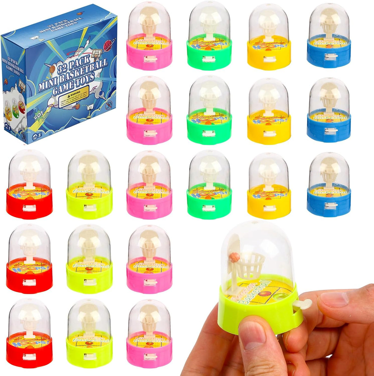 Zasnynua 32 Pack Mini Finger Basketball Toys