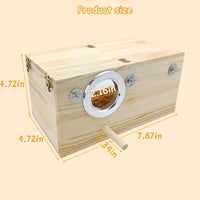 Acrylic Parakeet Nesting Box Transparent Panoramic Bird Nest for Cage – Essentials for Birds - S: 7.87 x 4.72 x 4.72 inch - image 2