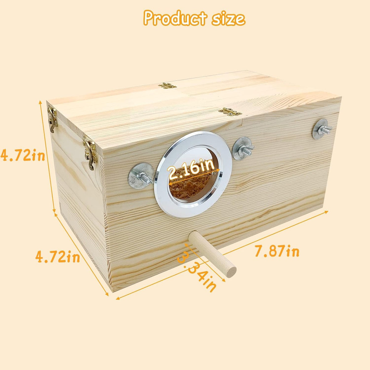 Acrylic Parakeet Nesting Box Transparent Panoramic Bird Nest for Cage – Essentials for Birds - S: 7.87 x 4.72 x 4.72 inch - image 2