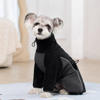 Fleece Dog Coat for Small Medium Dog - Black / S - image 2