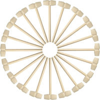 TDOCK mini natural wooden hammers for breakable chocolate, 50 pack - view 2