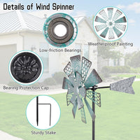 Viveta Wind Spinners Outdoor - Green Silver -Single - image 2