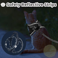 Escape Proof Cat Harness and Leash, Adjustable Vest - Black / M - image 4