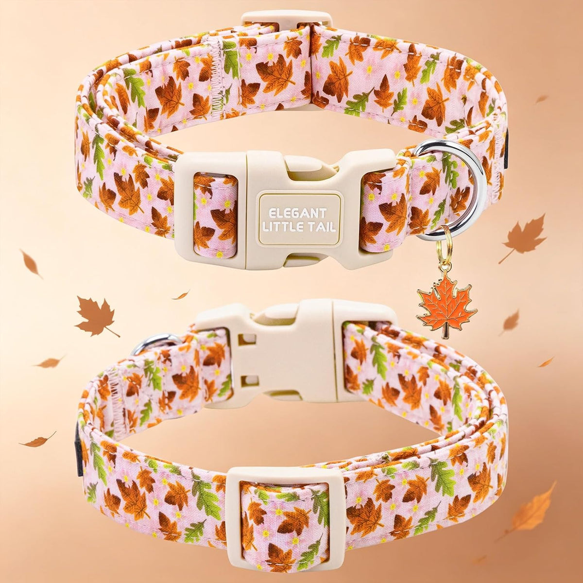 Elegant little tail Dog Collar - Fall- MapleLeaf / X-Small (Pack of 1) - image 3