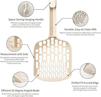 Lady N - Infinity Cat Litter Scoop: Easy Sifting with 8-Shaped Hole Design for Tofu Cat Litter and Clay Litter, Durable ABS Plastic Litter Scoop