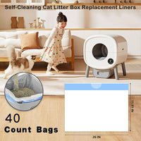 40-Pack Heavy Duty Cat Litter Box Liners for Fsitego & Fumoi - Blue / 120-Pack - image 2