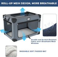 42 Inch Collapsible Dog Travel Crate for Soft Blanket and Foldable - image 2