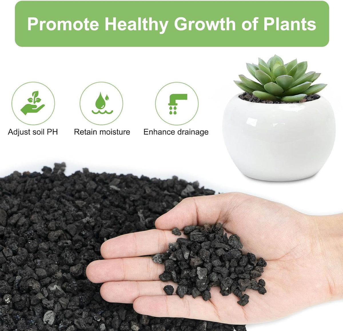 2.5 lbs Coarse Sand for Plants, Desert Silica Sand for Cactus - 5.0 Pounds / Black - image 3