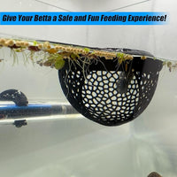 Aquarium Floating Betta Fish Skins, Betta or Shrimp Feeder, Cave and Hammock, Small Fish Feeding Rings, Aquarium Hiding Feeding Decorative Accessories (White)