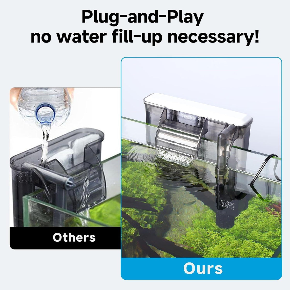 AQQA Quiet 20-30 Gallon Fish Tank Filters - 6W for 20-30 Gallon - image 3