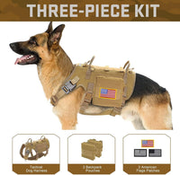 Forestpaw Tactical Dog Harness for Medium Dogs, Service Dog Vest - S:Chest 17-25",Fit 20-35lbs / Brown - image 2
