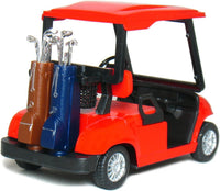 KiNSFUN Golf Cart 4½" Die Cast Metal Model Pullback Action Toy – Fun for Kids & Family - Red - image 3