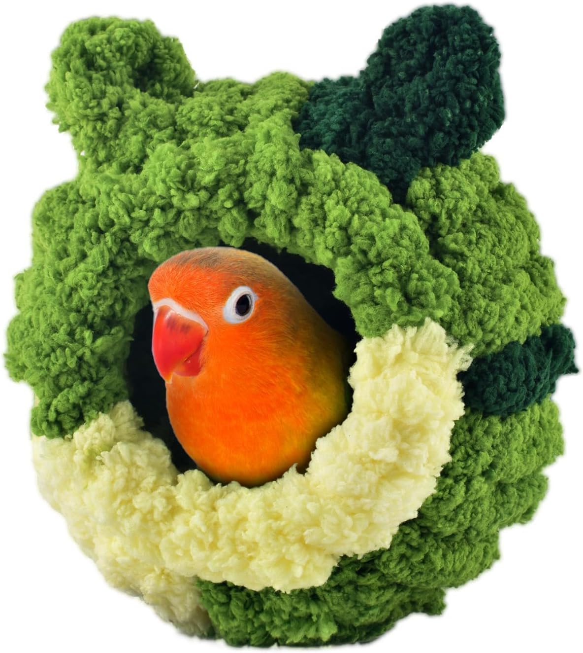 KATUMO Bird Nest, Small Sun Conure Breeding House Parrotlet Snuggle Hut Lovebird Bed for Conure - S (Green)