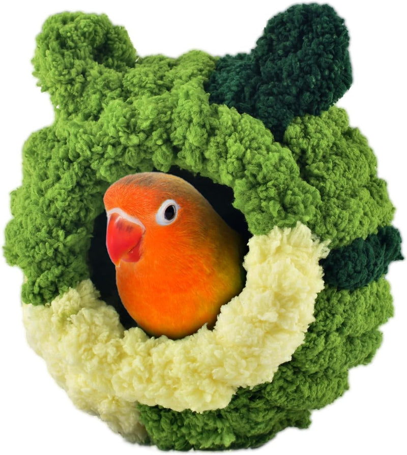 KATUMO Bird Nest, Small Sun Conure Breeding House Parrotlet Snuggle Hut Lovebird Bed for Conure - S (Green)