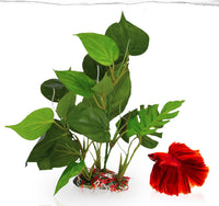 SunGrow Plastic Leaf Plant, Heavy-Duty Ceramic Base - 10 Inches / 1 - image 4