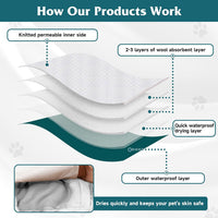 5 Pack Dog Diapers Male, High Absorbing Dog Wraps - Large / Green - image 4