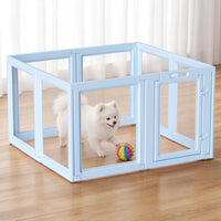DIY Clear Acrylic Dog Playpen House - Sky Blue / 8PCS / 23.6"H
