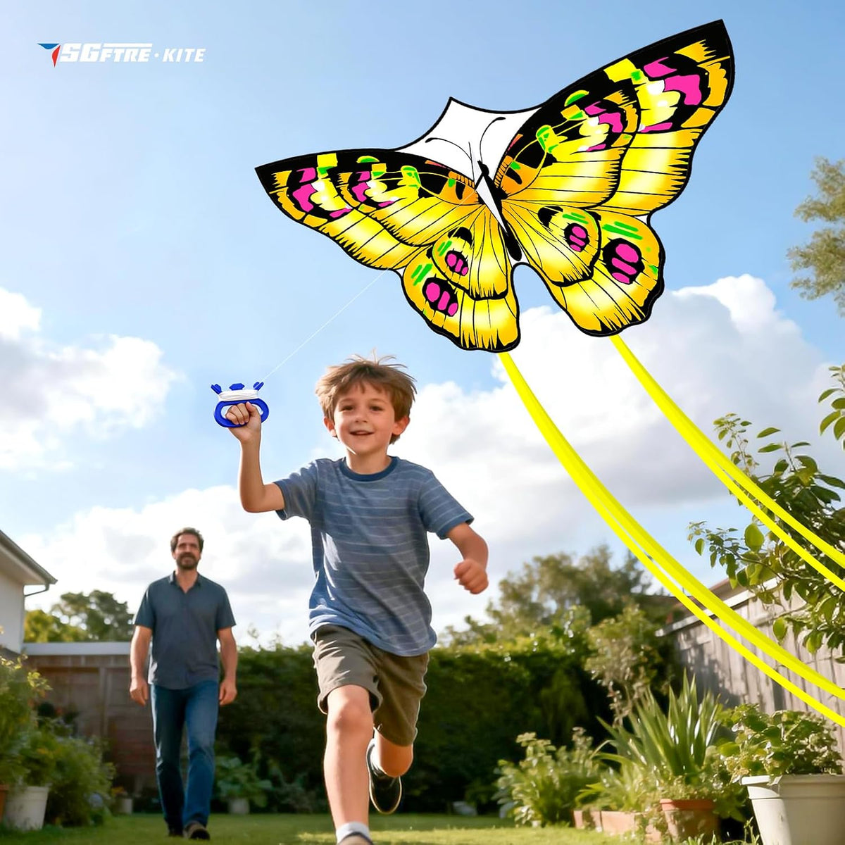 SGftre Colorful Butterfly Kite - Yellow - image 4