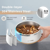 Pawaii Small Dog Bowl, 12 oz Stainless Steel Food and Water Bowl, 1 Pack – Essentials for Dogs - 68oz / Cream White - image 2