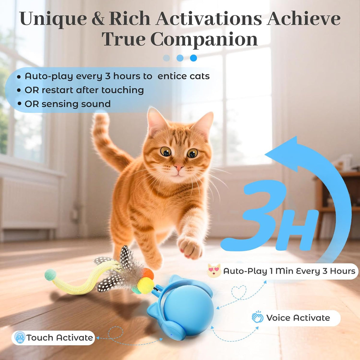 ORSDA Cat Toys for Indoor Cats - Blue - image 2