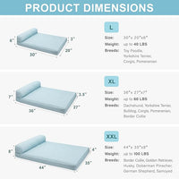 Tinaco Orthopedic Dog Couch Bed for Large Dogs, Cats - XX-Large, Washable, Removable Cover