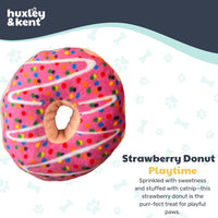Huxley & Kent Plush Cat Toy - Strawberry Donut - image 2