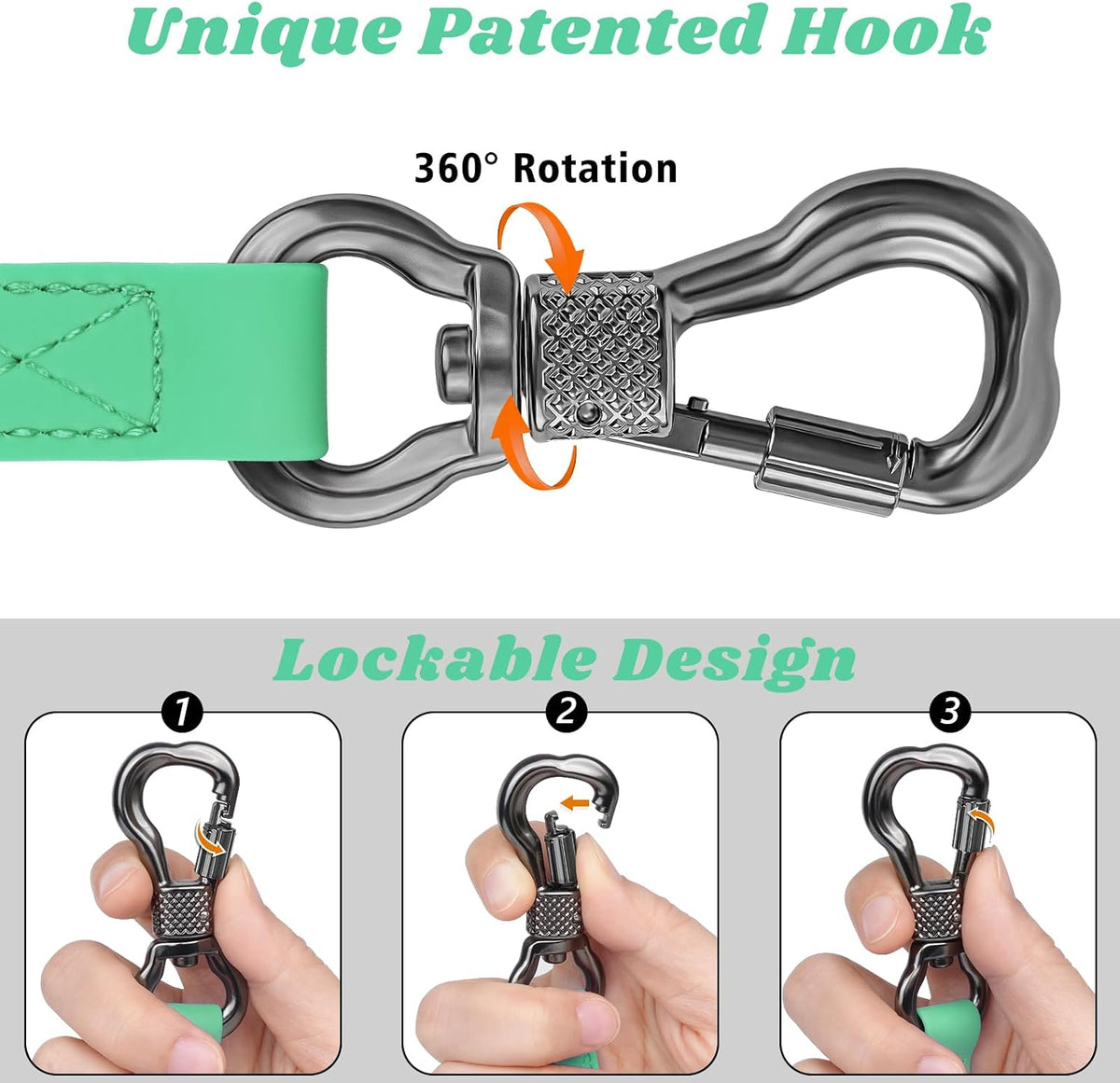 XiaZ Long Leash for Dogs Waterproof - 30ft / Teal - image 3