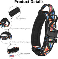 DAGANXI Tactical Dog Collar - Colorful Triangle-SET / XL - image 3