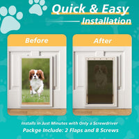 2-Pack Large Dog Door Replacement Flaps with Screws – Essentials for Dogs - 2-flap / Medium - image 3