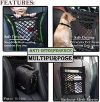 DYKESON Dog Car Net Barrier with Mesh Organizer - 12.6 in × 15.5 in - image 2
