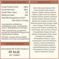 Primal Freeze Dried Raw Dog Food Nuggets, Pork, Complete & Balanced Meal, Also Use as Topper or Treat, Premium, Healthy, Grain Free, High Protein Raw Dog Food, 14 oz