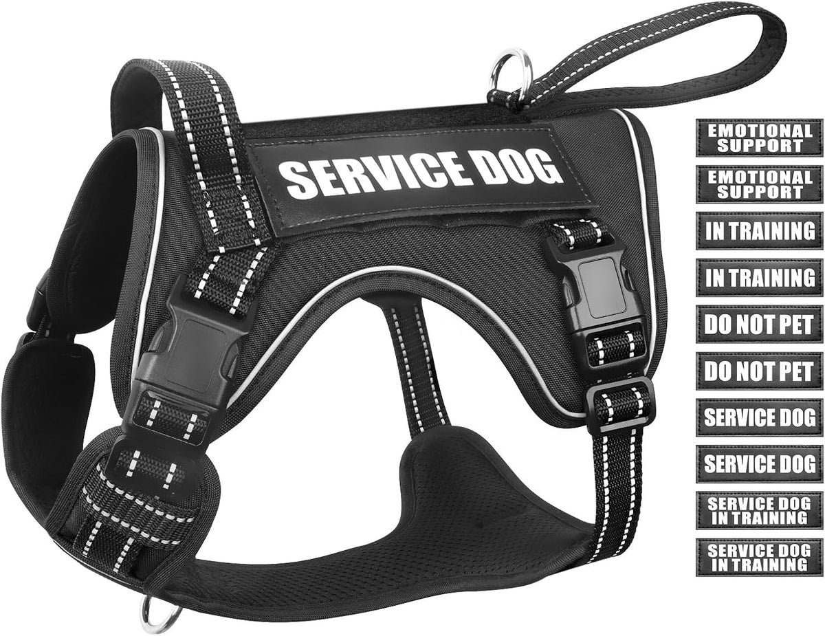 WINSEE Tactical Dog Harness - Medium / Black