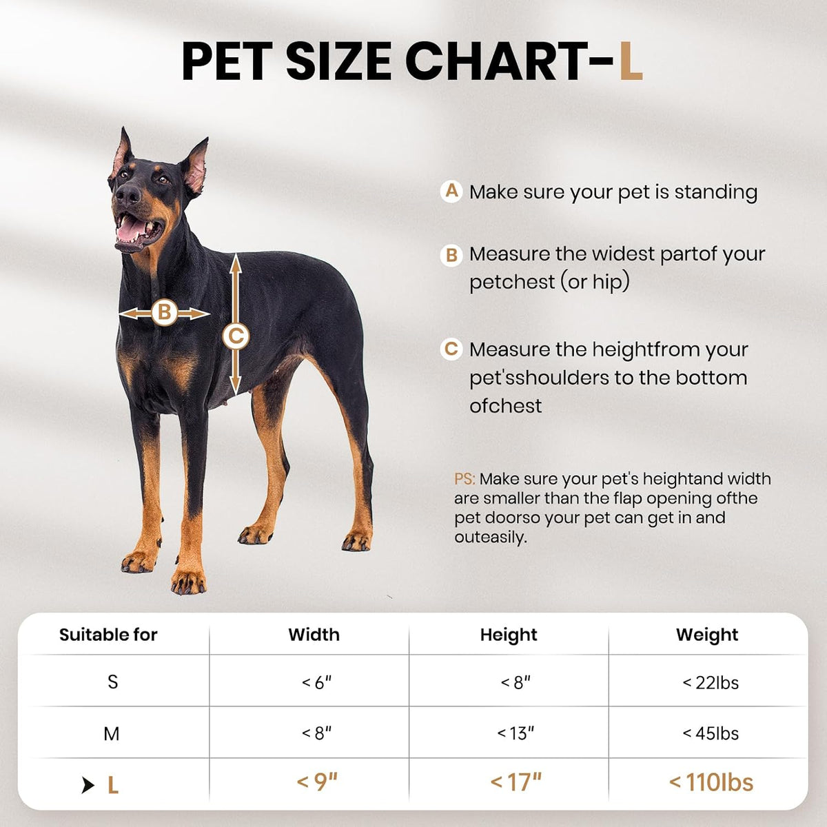 All Aluminum Dog Door for Exterior Door, Large Doggy Door - Large - image 2